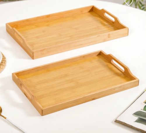 Wooden Serving Tray Set
