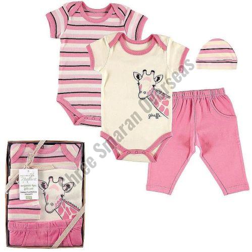 Soft Pink Cotton Baby Romper Suit