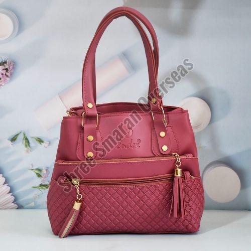 Textured Finish Ladies Leather Handbag