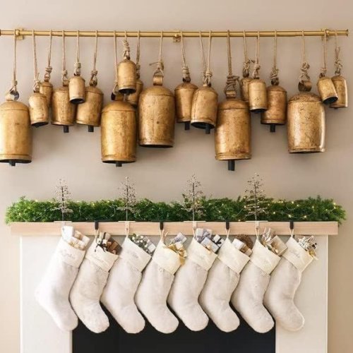 Handicraft Giant Vintage Rustic Tin Hanging Cow Bells