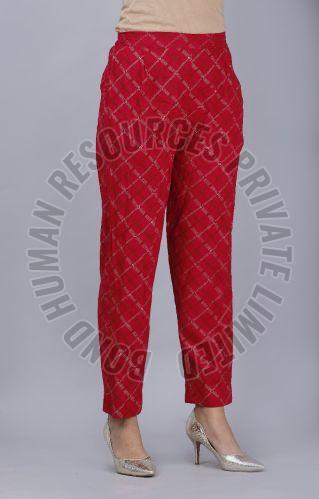 Ladies Rayon Regular Fit Printed Pant