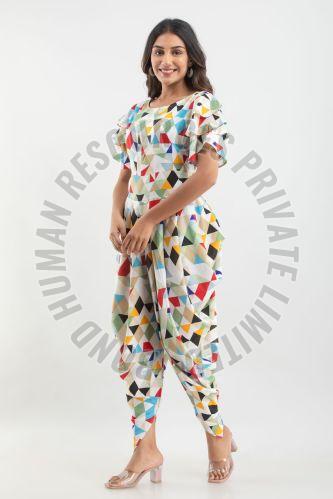 Ladies Stylish Rayon Printed Jumpsuit