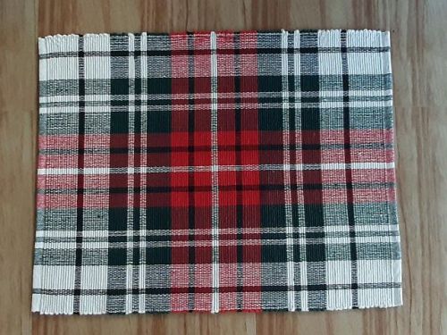 Rectangle Check Cotton Door Mat