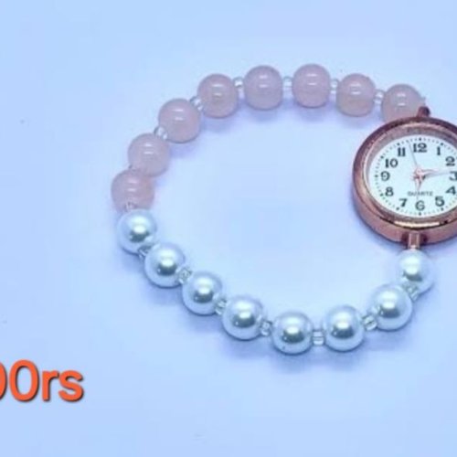 Ladies Beaded Bracelet Watch