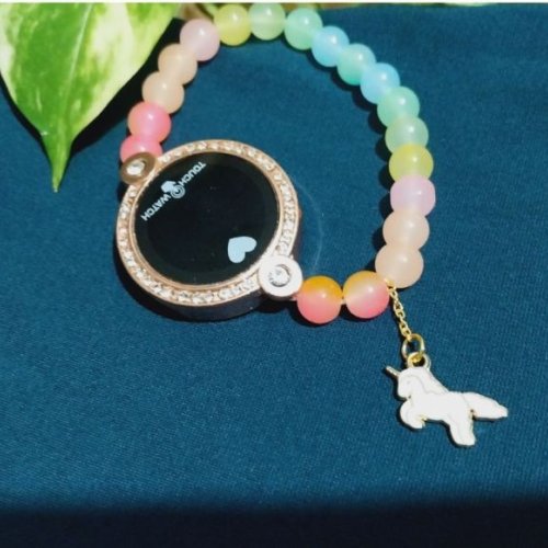 Multicolor Beaded Bracelet Watch