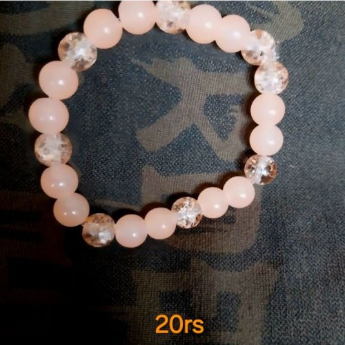 Pink Jelly Beaded Bracelet