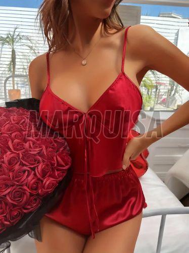 Ladies Satin Backless Bow Sleep Dress Set