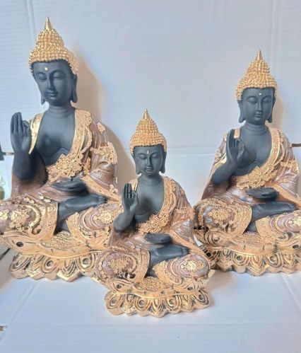 Decorative Polyresin 3 Piece Buddha Statue Set