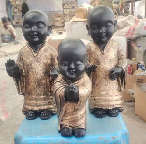 Polyresin Baby Monks Buddha Set