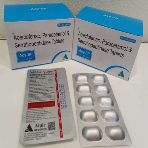 Aceclofenac, Paracetamol &AMP; Serratiopeptidase Tablets