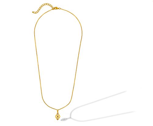 Ladies Celestial Grace Gold Plated Pendant With Chain