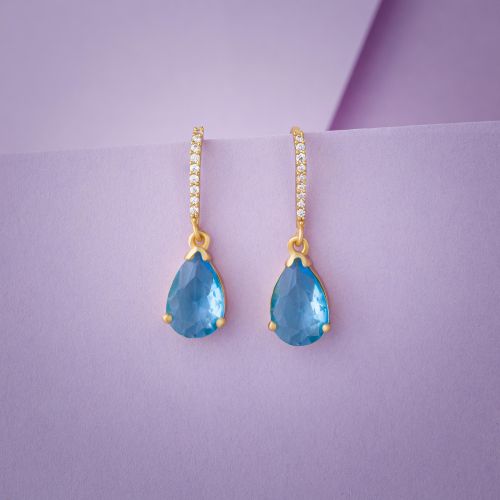 Ladies Designer Zircon Drop Earrings