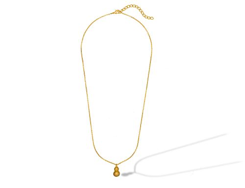 Ladies Gourd Amulet Design Gold Plated Pendant With Chain