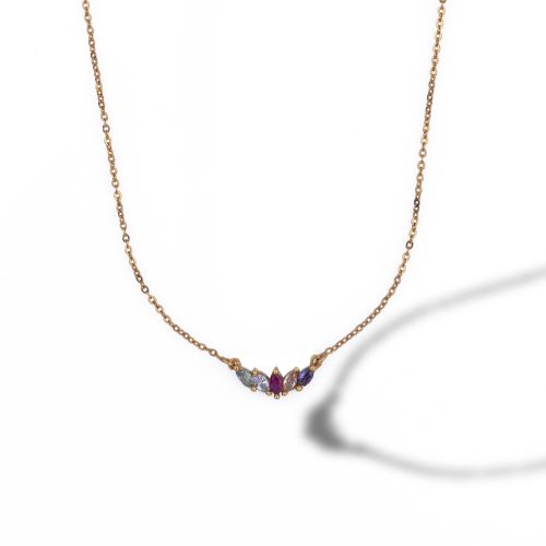 Ladies Vibrant Harmony Gold Plated Pendant With Chain