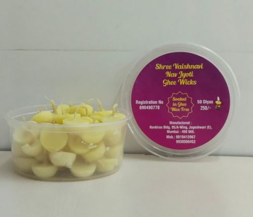 50 Pieces Camphor Scented Pure Ghee Diya