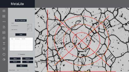 MetaLite Metallurgical Grain Size measurement Software