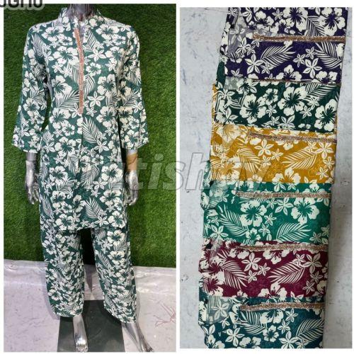 Cotton Stitched Ladies Cord Set