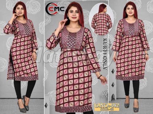 Rayon Foil Print Kurti