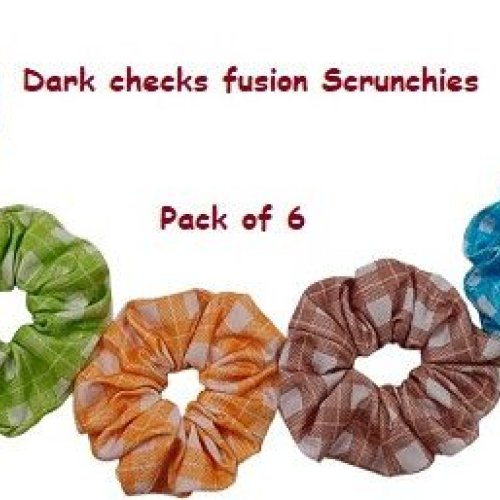 Dark Check Fusion Scrunchies-RB-171-D