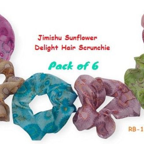 Jimishu Sunflower Delight Hair Scrunchie-RB-184-3