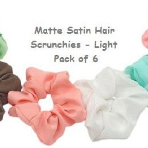 Matte Satin Hair Scrunchies-RB-76-Light