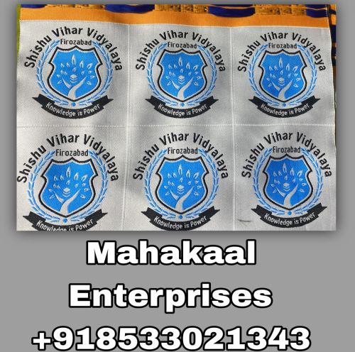 White Cotton Personalized Woven Labels, For Garments, Packaging Type: Packet School Woven Label