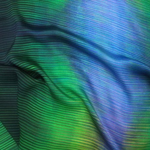 Blue Green Printed Fabric