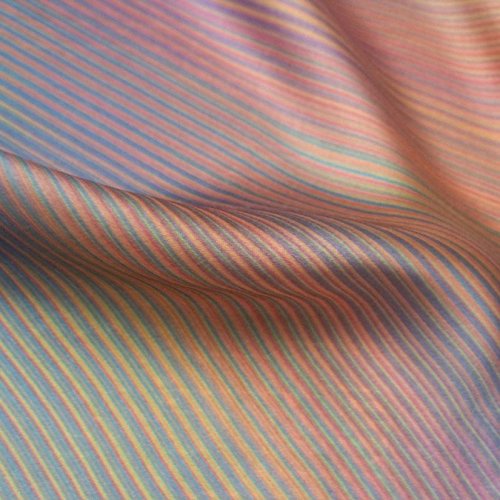 Warm Lines on Aqua Printed Fabric