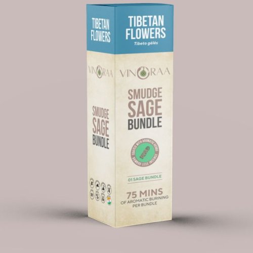 Tibetan Flowers Smudge Sage Bundle