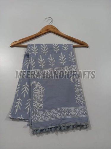 Casual Wear Grey Ladies Cotton Stole