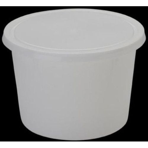 White Round Plastic Food Container