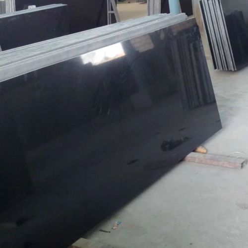 Polished Black Granite Slab
