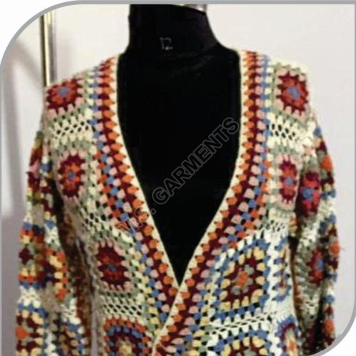 Ladies Fancy Crochet Jacket