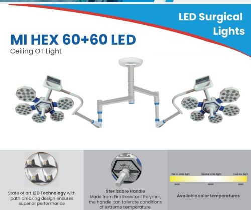 MI Hex 90+90 Double Dome LED Ceiling Operation Theatre Light