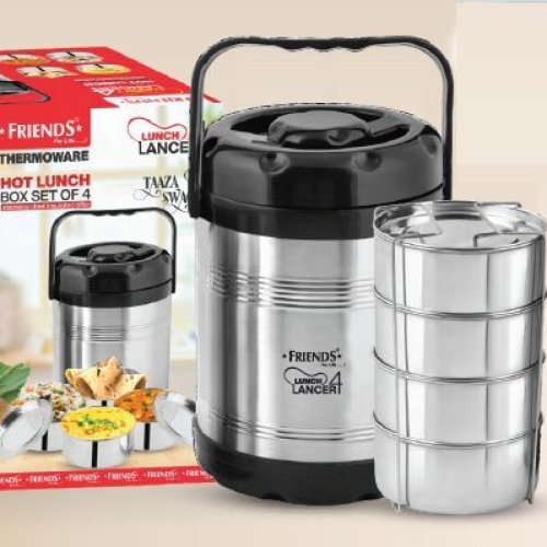 4 Set of Hot Stainless Steel Lunch Box