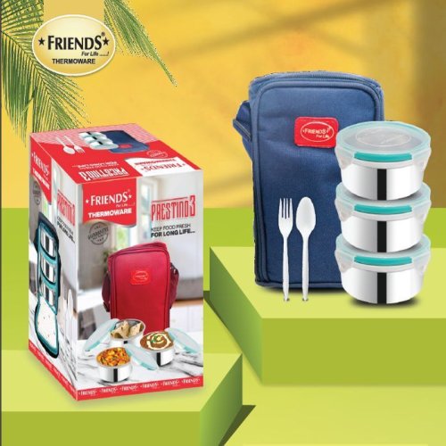 Prestino 3 Stainless Steel Lunch Box