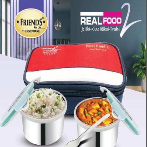 Real Food 2 Stainless Steel Lunch Box