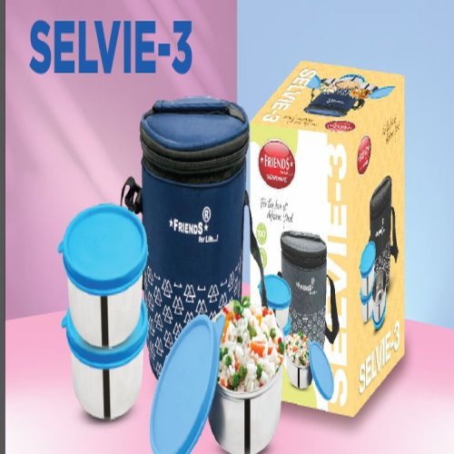 Selvie 3 Stainless Steel Lunch Box