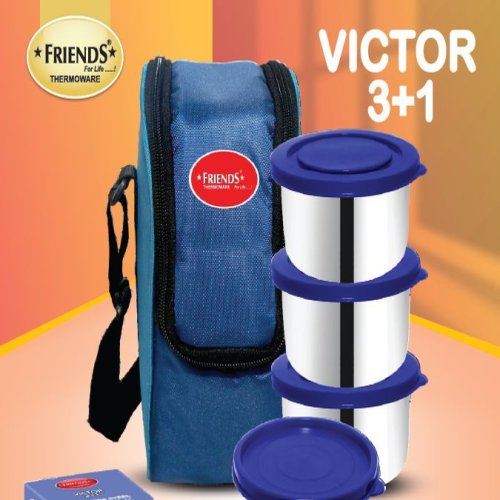 Victor 3 + 1 Stainless Steel Lunch Box