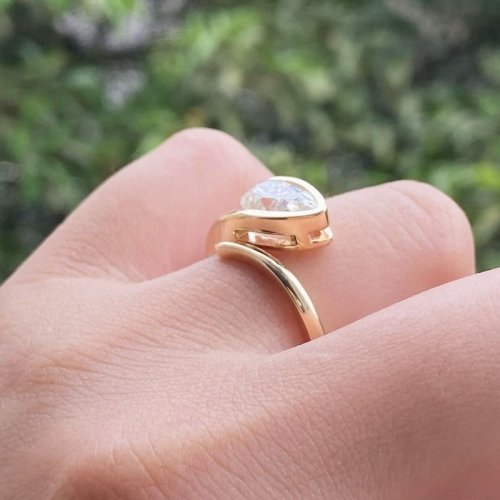 14 Carat Solitaire Gold Lab Grown Women Diamond Ring