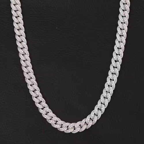 Men Hiphop Sterling Silver Cuban Chain