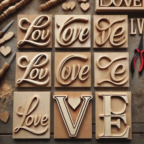 Brown Wooden Alphabets