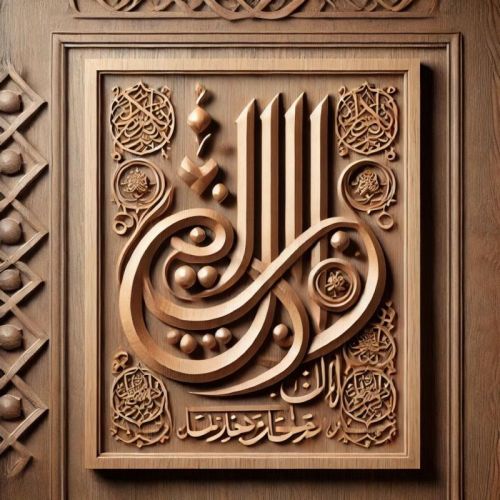 Islamic Qalma Calligraphy Decorative Wall Frame