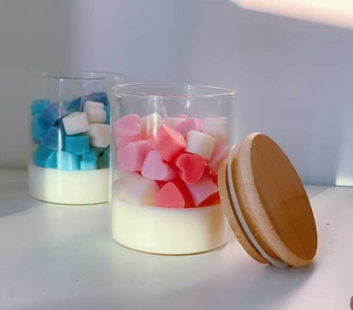 Decorative Glass Scented Soy Wax Candle