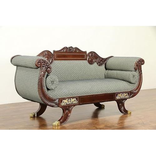 2 Seater Sheesham Wood Couch Victorian Style Sofa