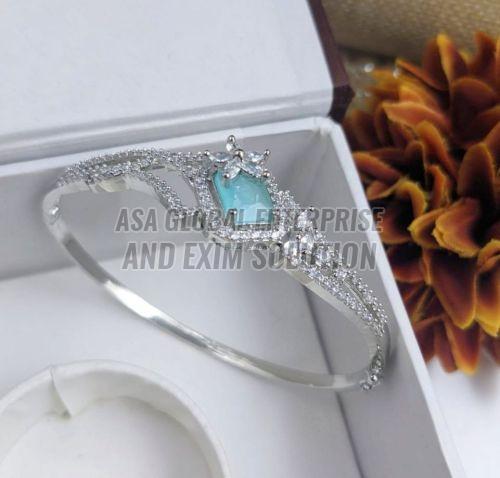 Ladies Brass Party Silver Fancy Bracelet