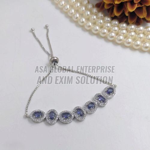 Ladies Fancy Blue Stone Bracelet