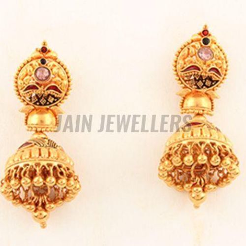 Ladies Fancy Gold Earrings