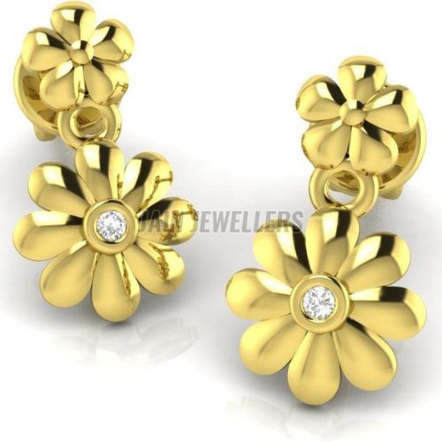 Ladies Gold Stud Earrings