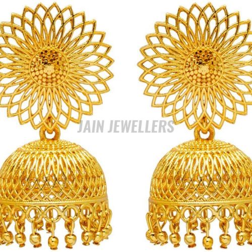 Ladies Handmade Gold Earrings